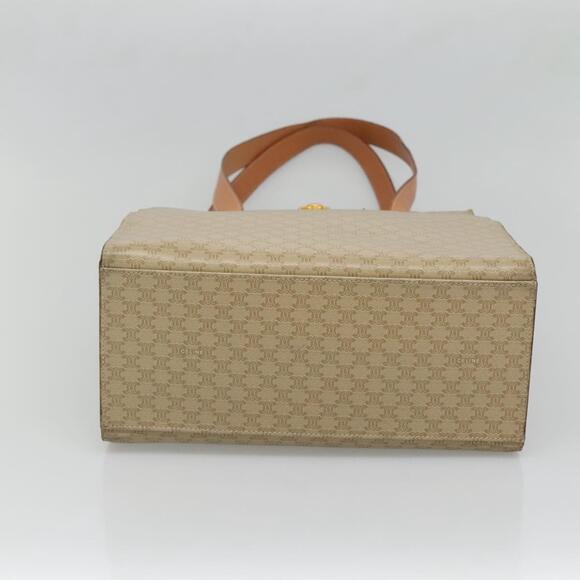CELINE Macadam Canvas Tote Bag Pvc Beige Gold - Picture 9 of 12